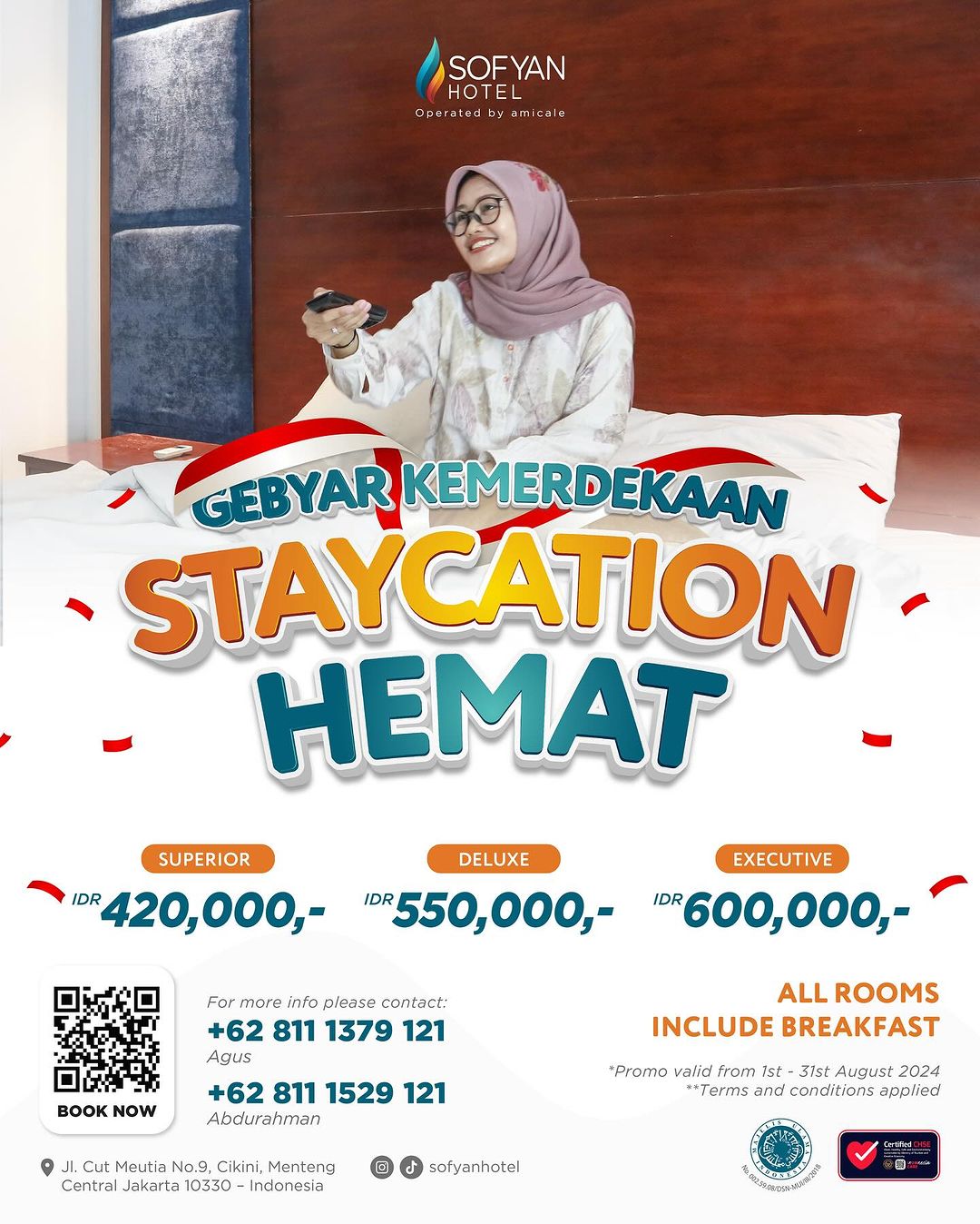 Merayakan Kemerdekaan dengan Promo Staycation Spesial Sofyan Hotel Cut Meutia Jakarta Pusat Agustus 2024